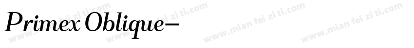 Primex Oblique字体转换